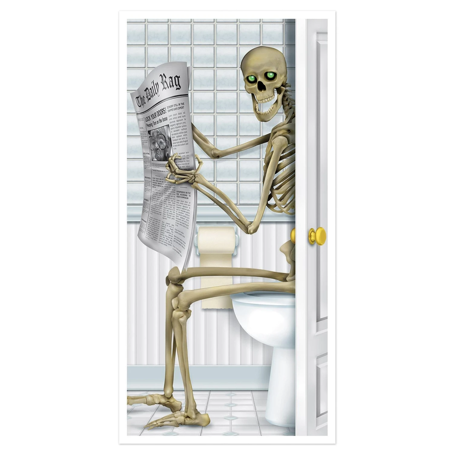 Halloween Skeleton Restroom Door Cover 1 Halloween Skeleton Restroom Door Cover