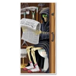 Halloween Grim Reaper Restroom Door Cover