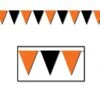 Halloween Orange & Black Pennant Banner -Bulk Party Supplies Shop 00116
