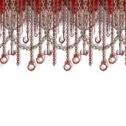 Halloween Bloody Chains & Hooks Backdrop