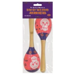 Day Of The Dead Maracas (2 Per Package) -Bulk Party Supplies Shop 00145 i3
