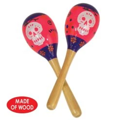 Day Of The Dead Maracas (2 Per Package) -Bulk Party Supplies Shop 00145 i4