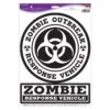 Halloween Zombie Outbreak Response Peel 'N Place Clings (2 Per Package) -Bulk Party Supplies Shop 00176