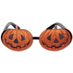 Halloween Glittered Jack-O-Lantern Fanci-Frame Glasses