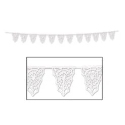Halloween Die-Cut Spider Web Pennant Banner