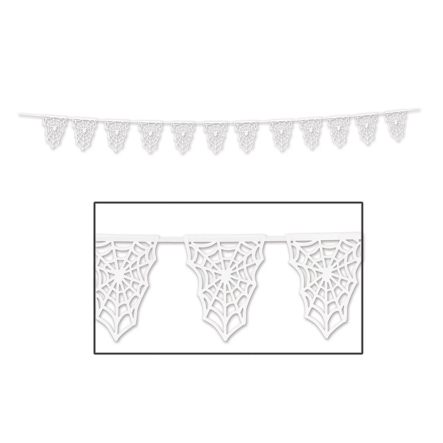 Halloween Die-Cut Spider Web Pennant Banner 1 Halloween Die-Cut Spider Web Pennant Banner