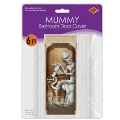 Halloween Mummy Restroom Door Cover -Bulk Party Supplies Shop 00379 i3