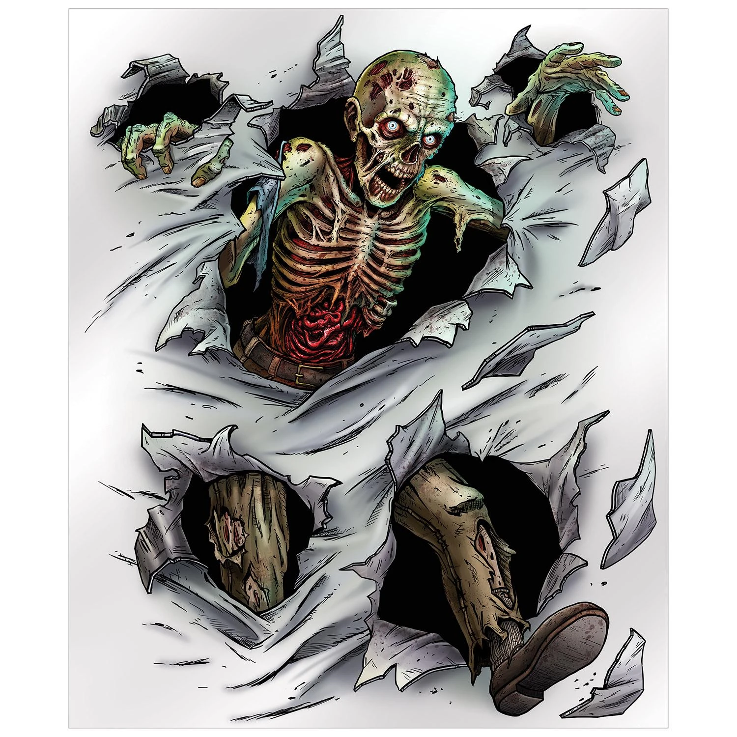 Halloween Zombie Insta-Mural Decoration 1 Halloween Zombie Insta-Mural Decoration