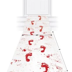 Halloween Bloody Footprints Runner -Bulk Party Supplies Shop 00387 i5