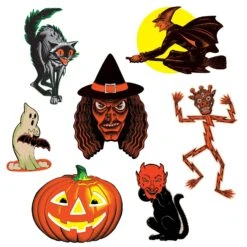 Vintage Halloween Classic Cutouts (7 Per Package)