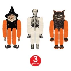 Vintage Halloween Tissue Dancers (3 Per Package) -Bulk Party Supplies Shop 00430 i4