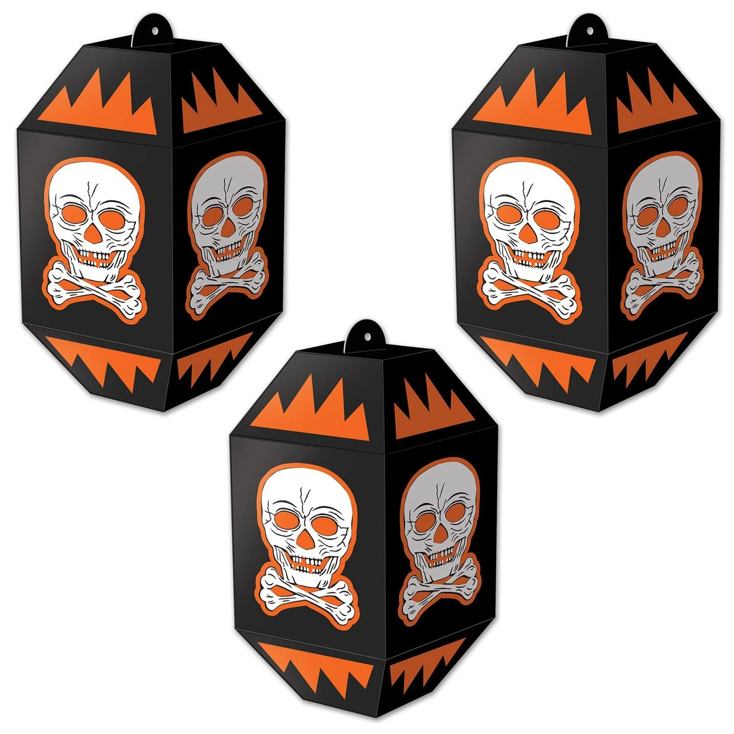 Vintage Halloween Skull Paper Lanterns (3 Per Package) 1 Vintage Halloween Skull Paper Lanterns (3 Per Package)