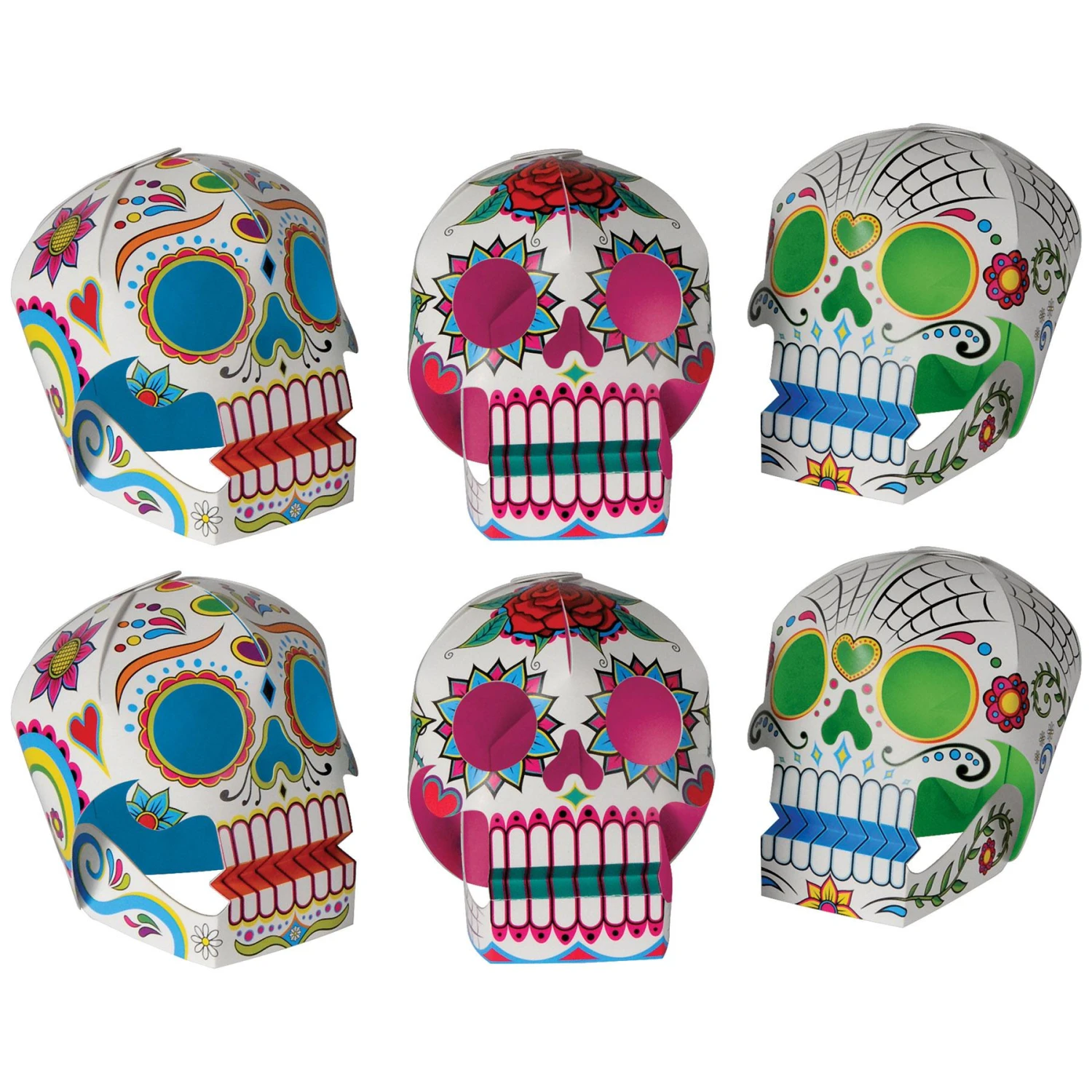 Day Of The Dead 3-D Sugar Skull Centerpieces (3 Per Package) 7 Day Of The Dead 3-D Sugar Skull Centerpieces (3 Per Package) - Image 7
