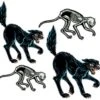 Vintage Halloween Jointed Cats (4 Per Package)