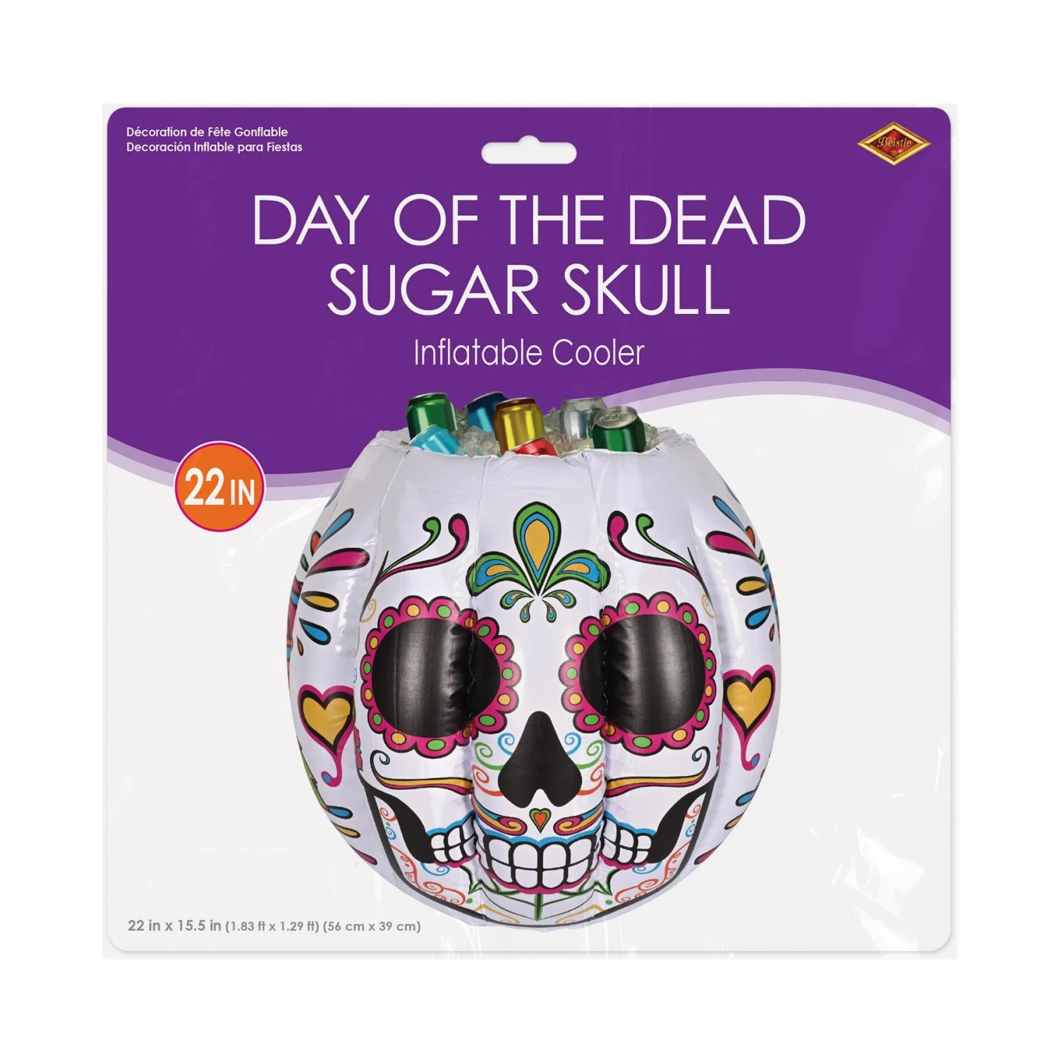 Inflatable DOD Sugar Skull Cooler 3 Inflatable DOD Sugar Skull Cooler - Image 3