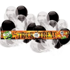 Halloween Metallic Trick Or Treat Banner -Bulk Party Supplies Shop 00473 i2