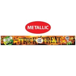 Halloween Metallic Trick Or Treat Banner -Bulk Party Supplies Shop 00473 i4