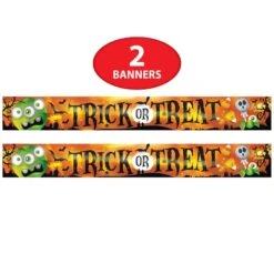 Halloween Metallic Trick Or Treat Banner -Bulk Party Supplies Shop 00473 i7 1