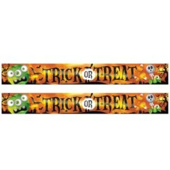 Halloween Metallic Trick Or Treat Banner -Bulk Party Supplies Shop 00473 i7