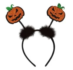 Halloween Glittered Jack-O-Lantern Boppers