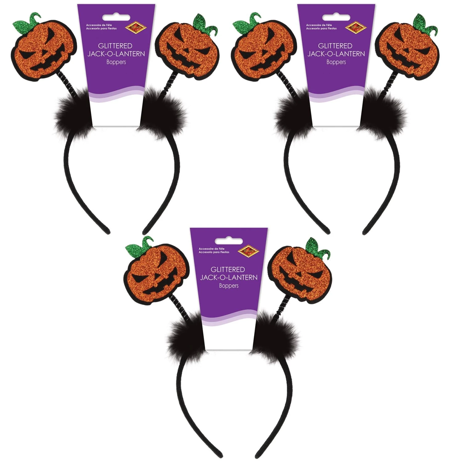 Halloween Glittered Jack-O-Lantern Boppers 5 Halloween Glittered Jack-O-Lantern Boppers - Image 5