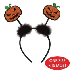 Halloween Glittered Jack-O-Lantern Boppers 15 Halloween Glittered Jack-O-Lantern Boppers -Bulk Party Supplies Shop 00476 i5