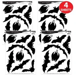 Halloween Bat Silhouette Clings (1 Sheet Per Package) 11 Halloween Bat Silhouette Clings (1 Sheet Per Package) -Bulk Party Supplies Shop 00483 i3 1