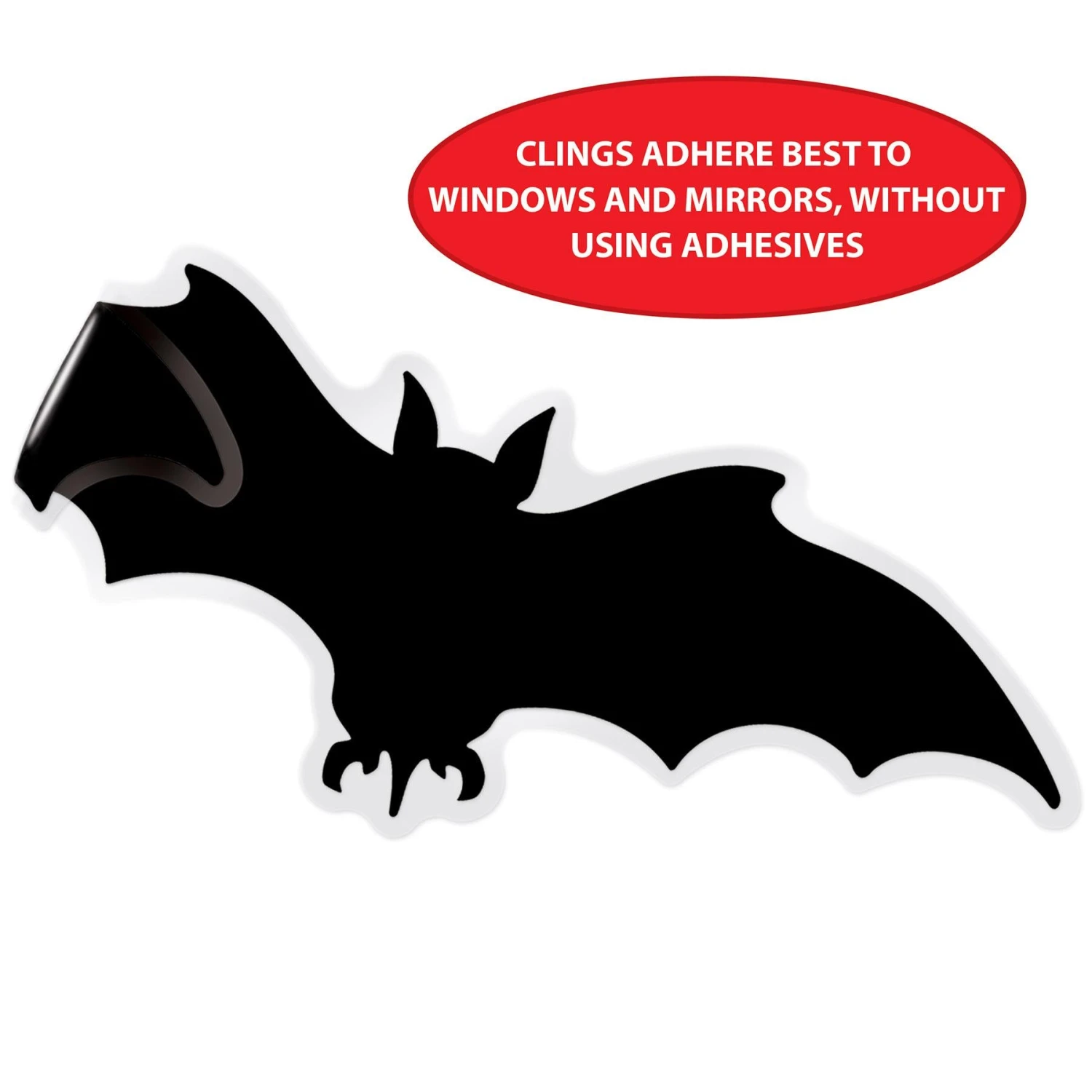 Halloween Bat Silhouette Clings (1 Sheet Per Package) 5 Halloween Bat Silhouette Clings (1 Sheet Per Package) - Image 5