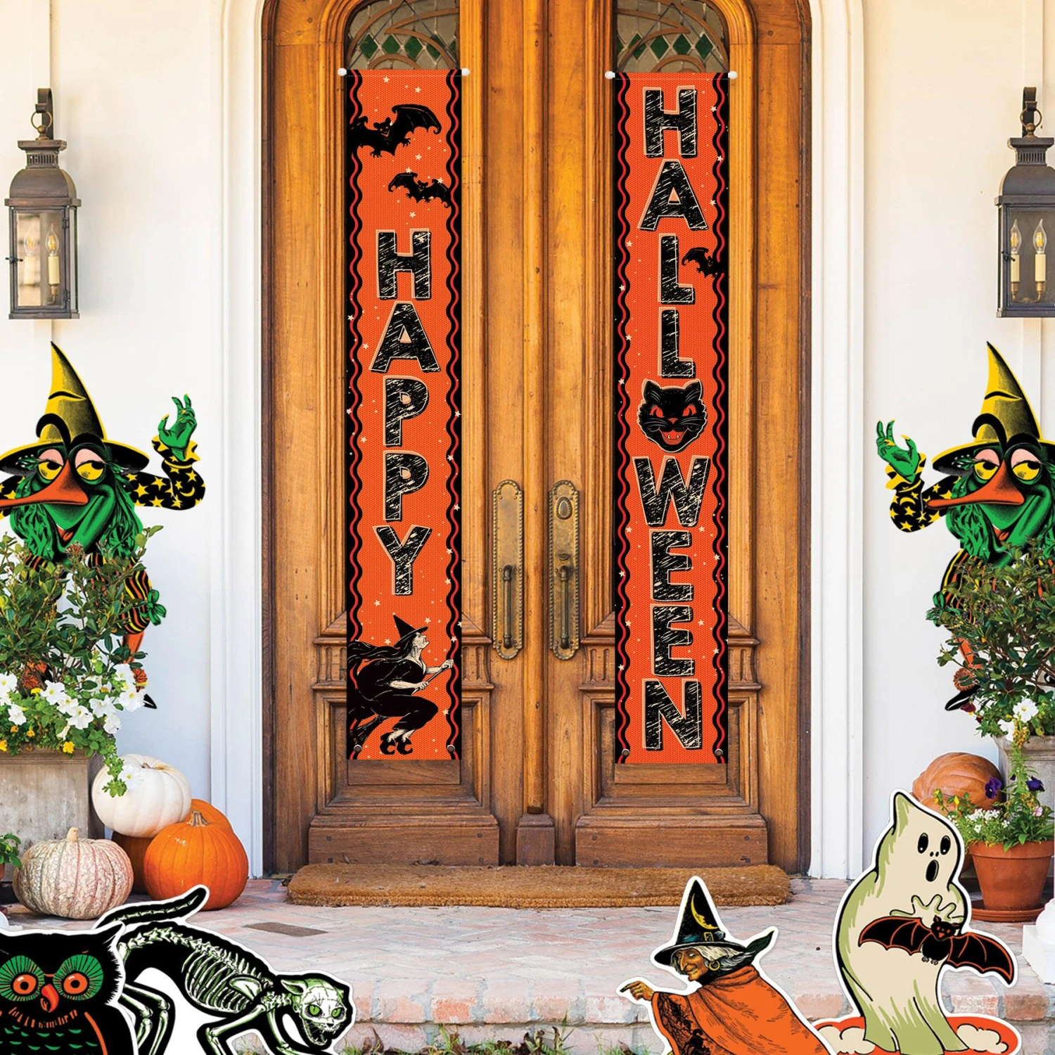 Vintage Halloween Fabric Door Panel Set 2 Vintage Halloween Fabric Door Panel Set - Image 2