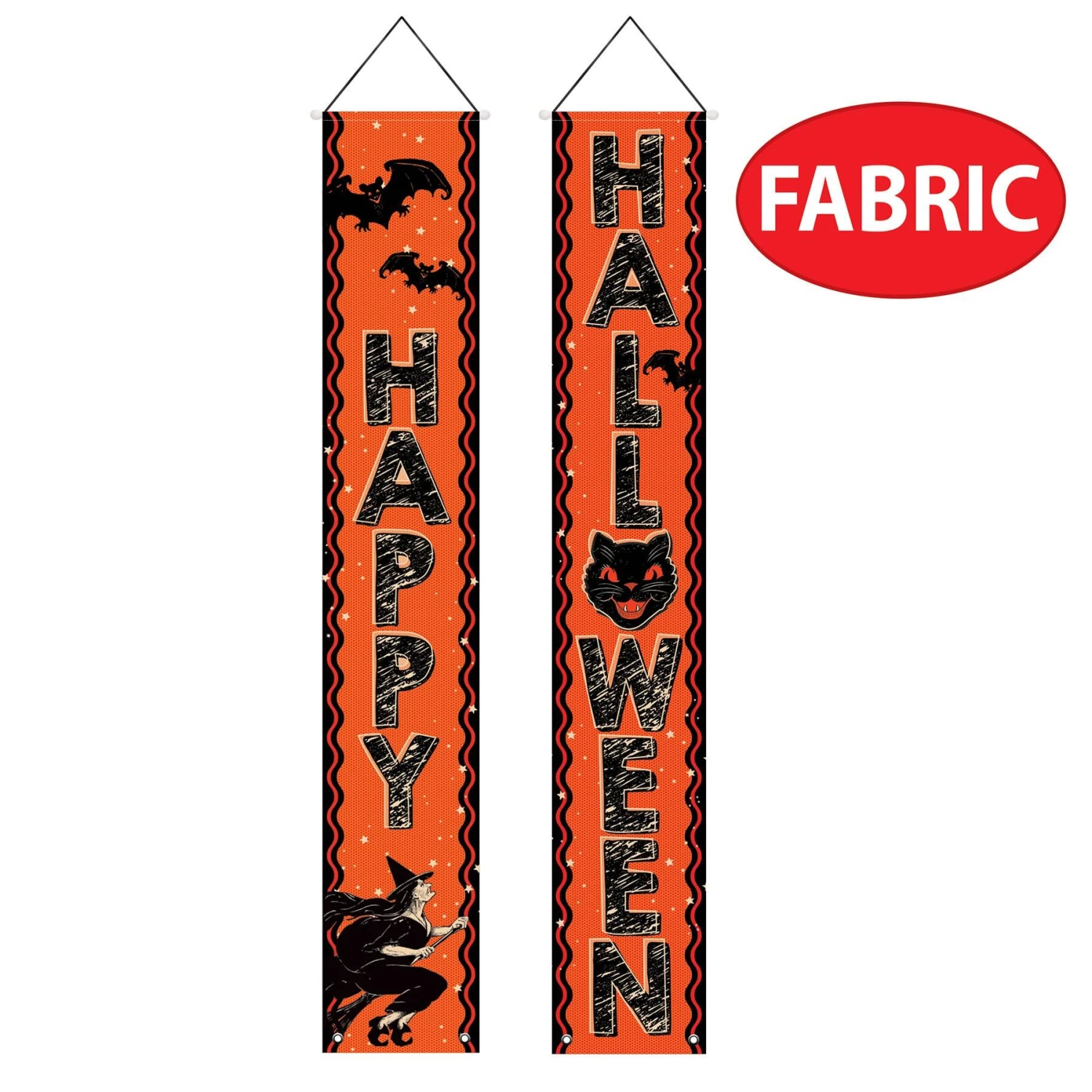 Vintage Halloween Fabric Door Panel Set 4 Vintage Halloween Fabric Door Panel Set - Image 4