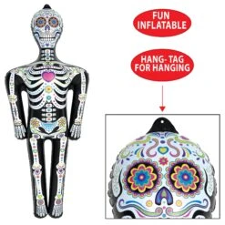 Day Of The Dead Inflatable Skeleton (12 Packages) -Bulk Party Supplies Shop 00487 i4 2
