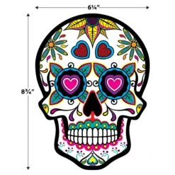 Day Of The Dead Sugar Skull Cutouts (6 Per Package) -Bulk Party Supplies Shop 00489 i5