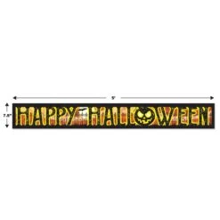 Metallic Happy Halloween Banner -Bulk Party Supplies Shop 00539 i5