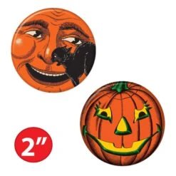 Vintage Halloween Buttons (2 Per Package) 9 Vintage Halloween Buttons (2 Per Package) -Bulk Party Supplies Shop 00543 i5