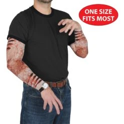 Halloween Zombie Bite Party Sleeves (1 Pair Per Package) -Bulk Party Supplies Shop 00547 i5