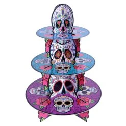Day Of The Dead Cupcake Stand (1 Per Package)