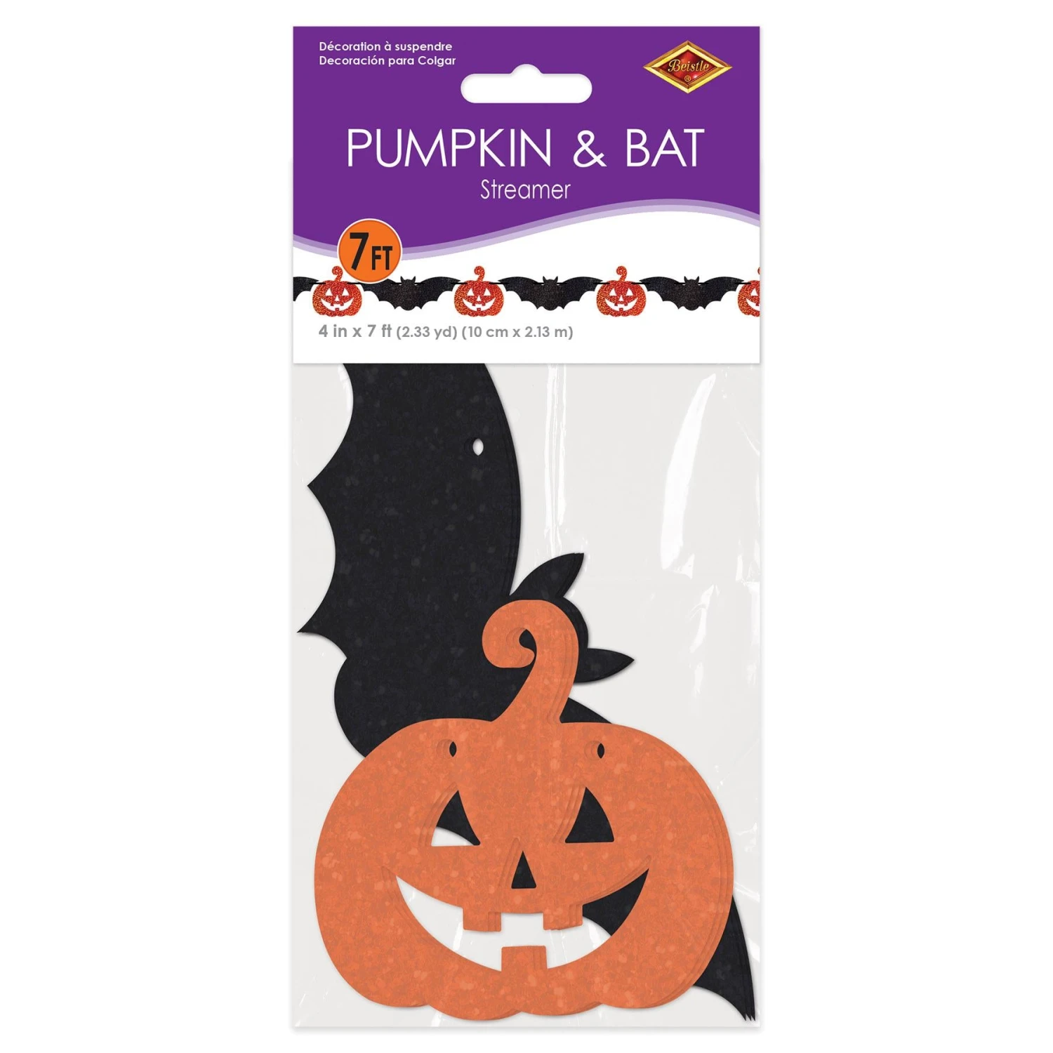 Halloween Pumpkin & Bat Streamer 2 Halloween Pumpkin & Bat Streamer - Image 2