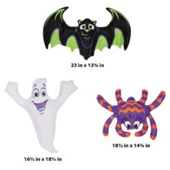 Halloween Inflatable Bat, Ghost & Spider 3 Piece Set 9 Halloween Inflatable Bat, Ghost & Spider 3 Piece Set -Bulk Party Supplies Shop 00787 i5