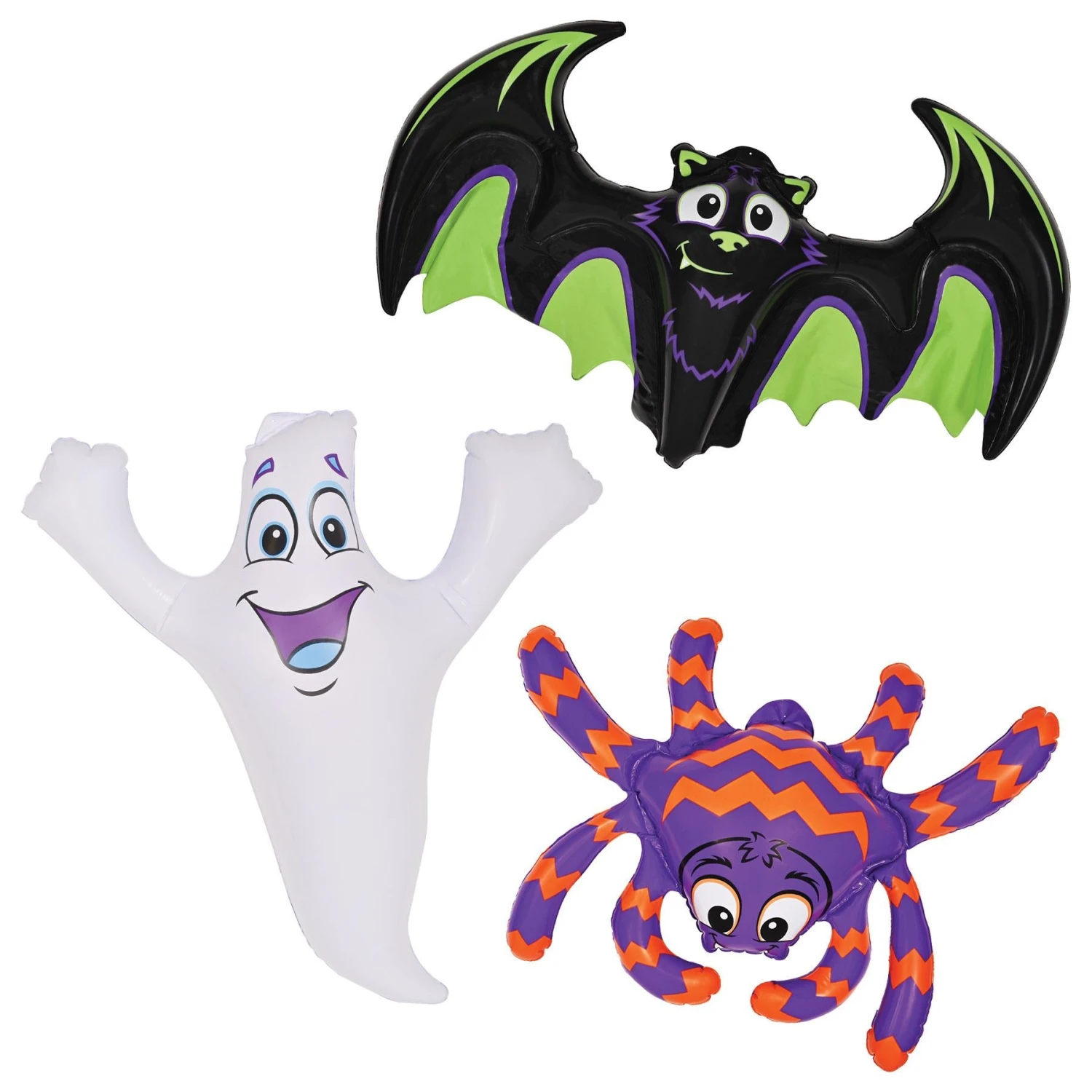 Halloween Inflatable Bat, Ghost & Spider 3 Piece Set 1 Halloween Inflatable Bat, Ghost & Spider 3 Piece Set