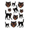 Vintage Halloween Black Cat Stickers (4 Sheets Per Package)