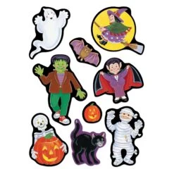 Halloween Character Stickers (4 Sheets Per Package)