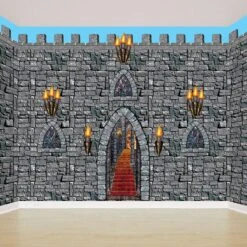 Halloween Stone Wall Backdrop -Bulk Party Supplies Shop 00911 i2 1