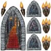 Halloween Stairway - Window & Torch Props (9 Per Package) 14 Halloween Stairway - Window & Torch Props (9 Per Package) -Bulk Party Supplies Shop 00912