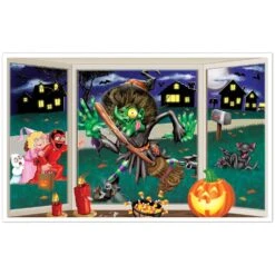Halloween Crashing Witch Insta-View Decoration