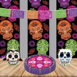 Day Of The Dead Picado Style Pennant Banner -Bulk Party Supplies Shop 00941 i2