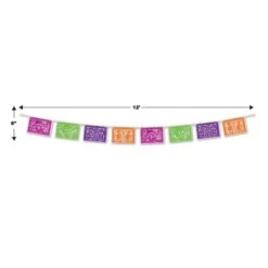 Day Of The Dead Picado Style Pennant Banner -Bulk Party Supplies Shop 00941 i5