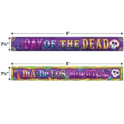 Day Of The Dead Metallic Banner Set -Bulk Party Supplies Shop 00943 i5