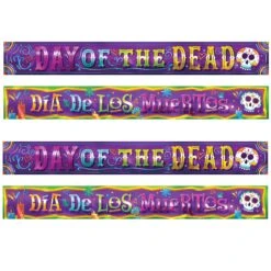 Day Of The Dead Metallic Banner Set -Bulk Party Supplies Shop 00943 i7