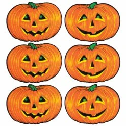Halloween Jack-O-Lantern Cutouts (6 Per Package)