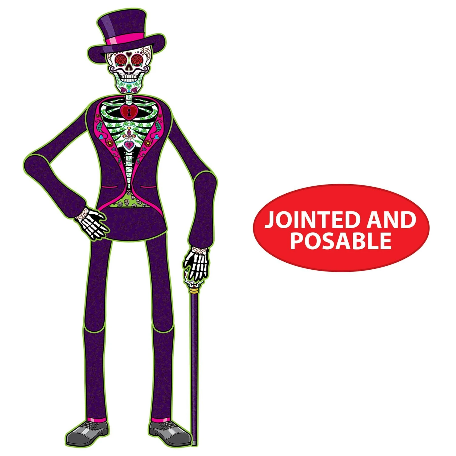 Jointed Day Of The Dead Male Skeleton 4 Jointed Day Of The Dead Male Skeleton - Image 4